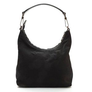 Auth Gucci Gg Hand Bag Canvas Black #11914G48